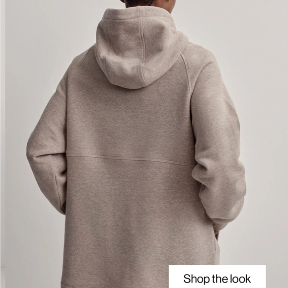 Varley Stirling Half Zip Hoodie Taupe Marl - Picture 2 of 7